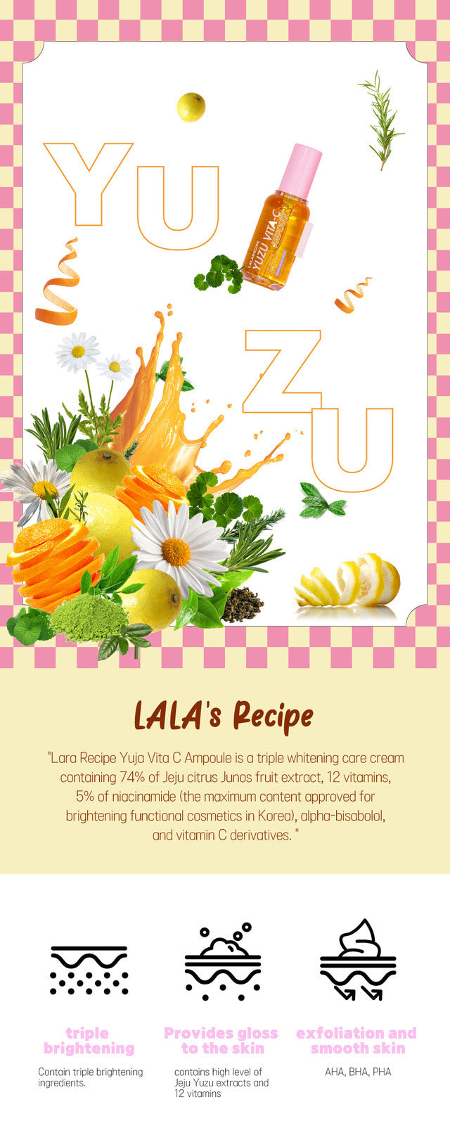 LALARECIPE Yuzu Vita C Brightening Ampoule – 50 mL