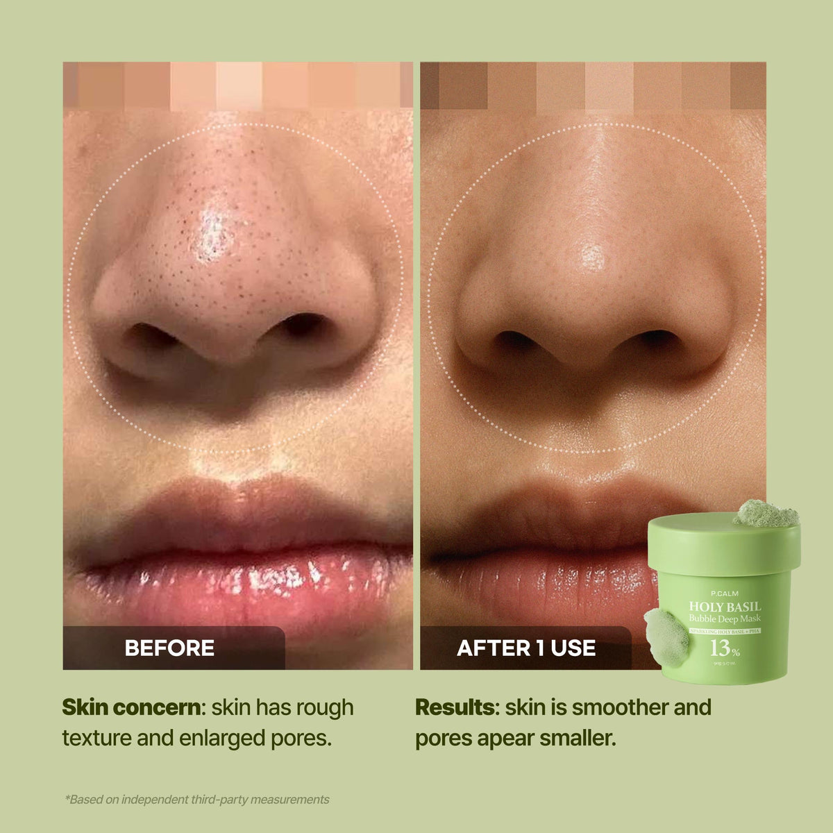 P.CALM Holy Basil Bubble Deep Mask – 90g