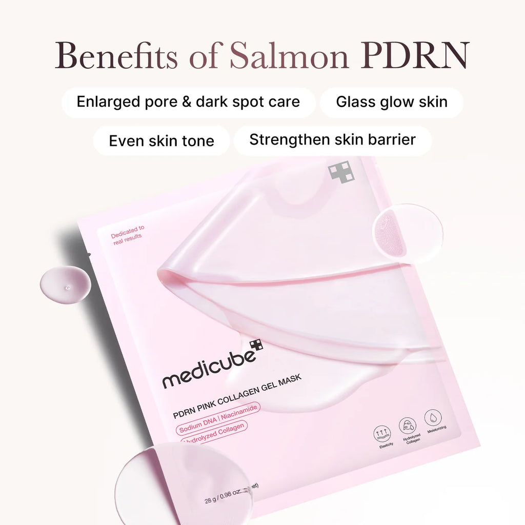 Medicube PDRN Pink Collagen Gel Mask – 4 Pack