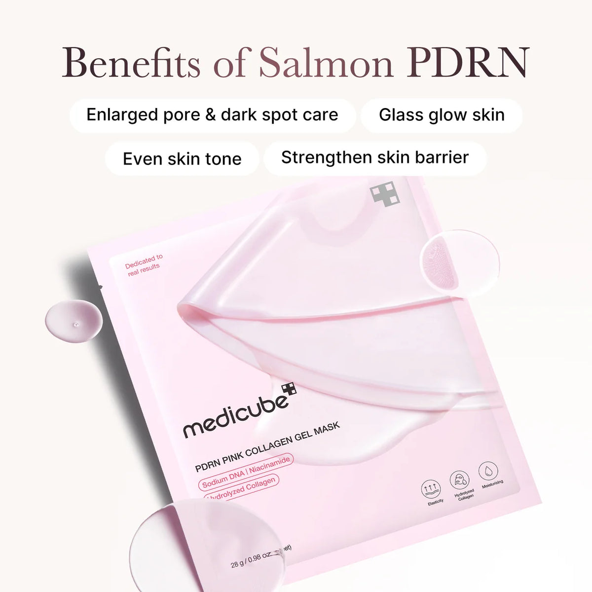 Medicube PDRN Pink Collagen Gel Mask – 4 Pack
