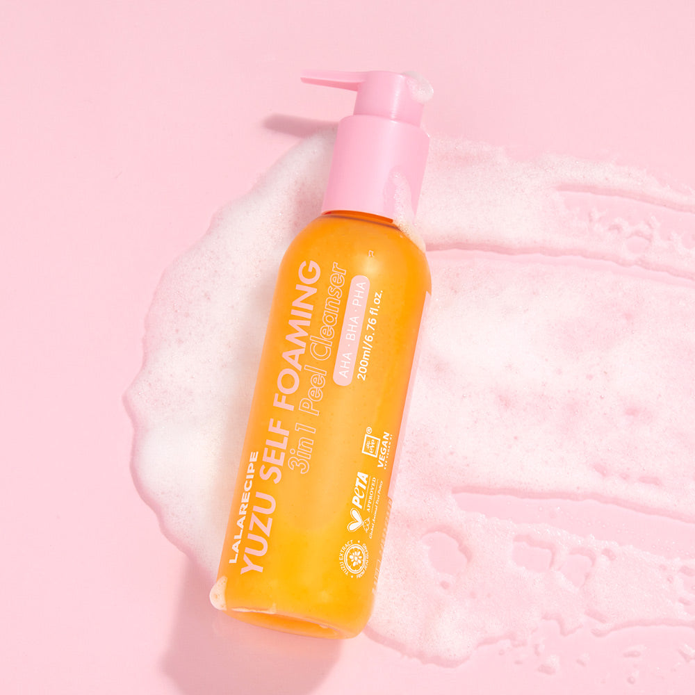 LALARECIPE Yuzu Self Foaming 3-in-1 Peel Cleanser – 200 mL