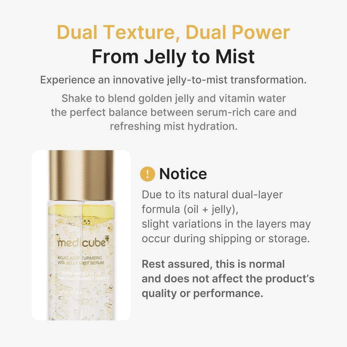 Medicube Kojic Acid Turmeric Vita Jelly Mist Serum – 60ml
