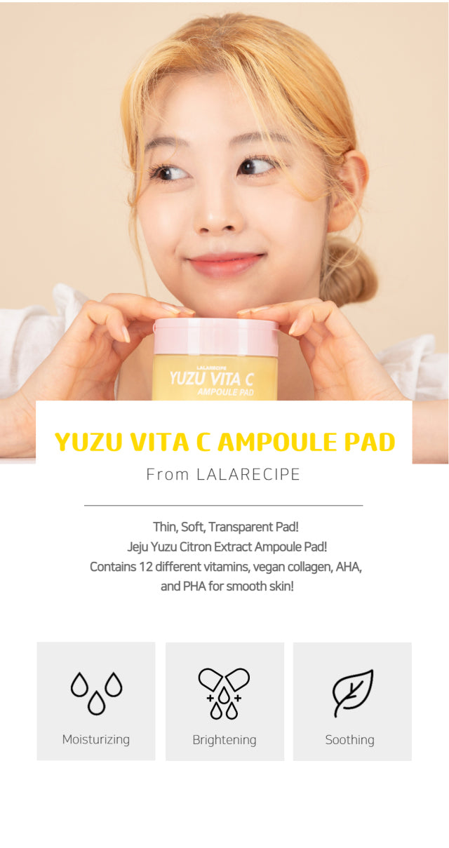 LALARECIPE Yuzu Vita C Ampoule Pads – 80 Pads