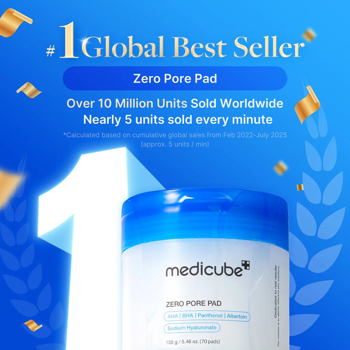 Medicube Zero Pore Pads – AHA & BHA Exfoliating Toner Pads – 70 Pads