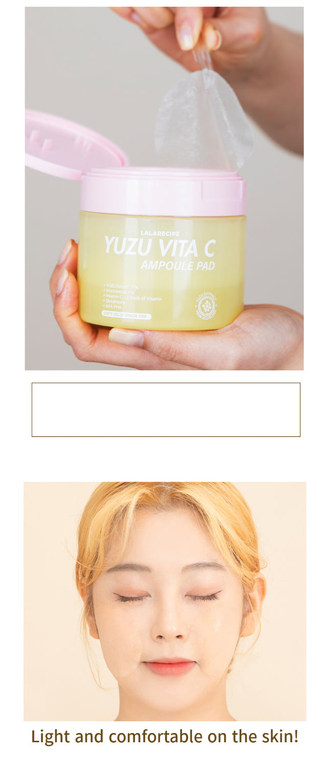LALARECIPE Yuzu Vita C Ampoule Pads – 80 Pads