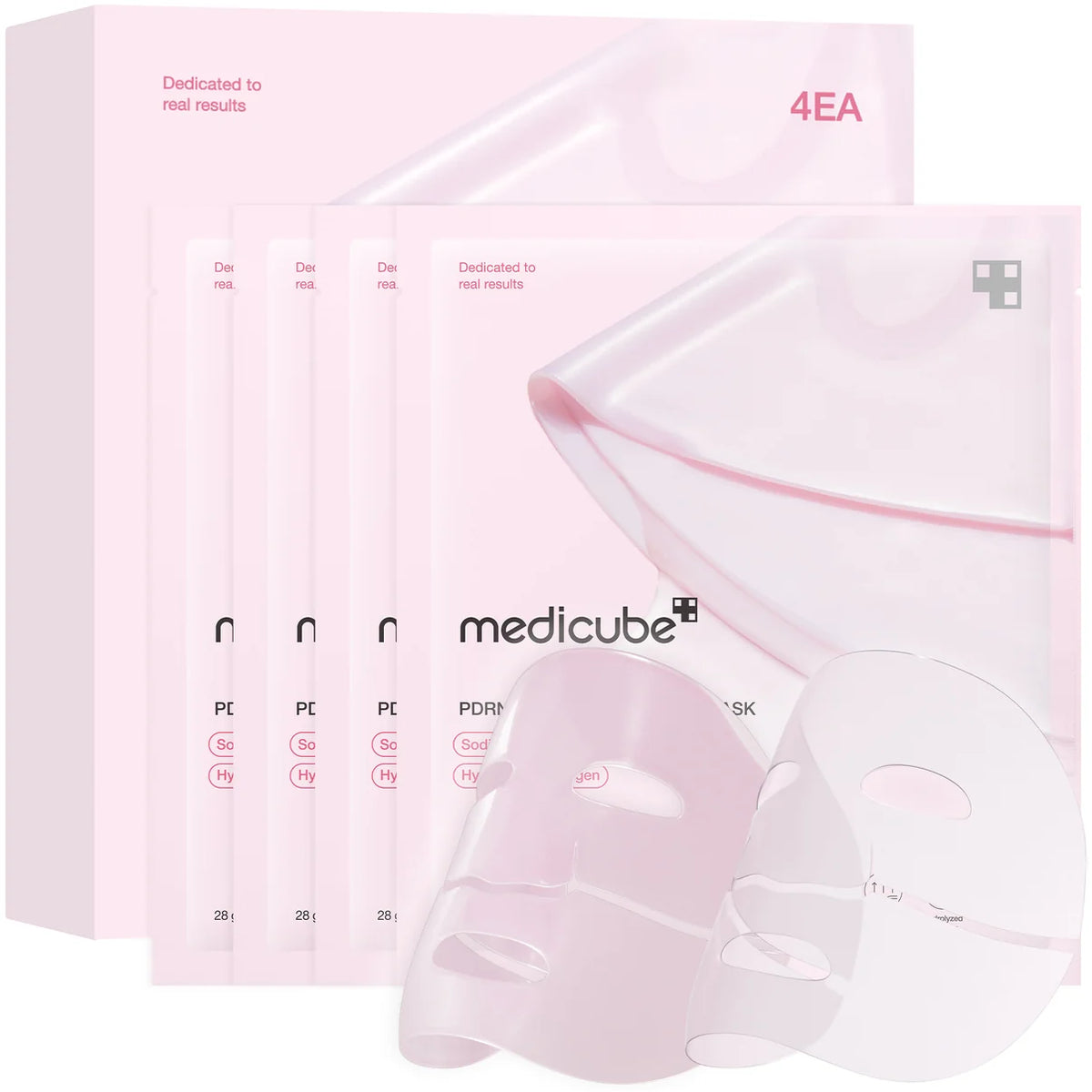 Medicube PDRN Pink Collagen Gel Mask – 4 Pack