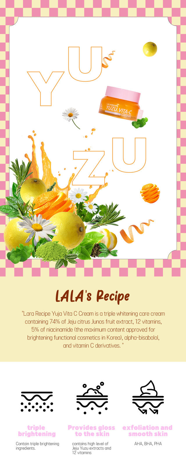 LALARECIPE Yuzu Vita-C Cream – 50 mL