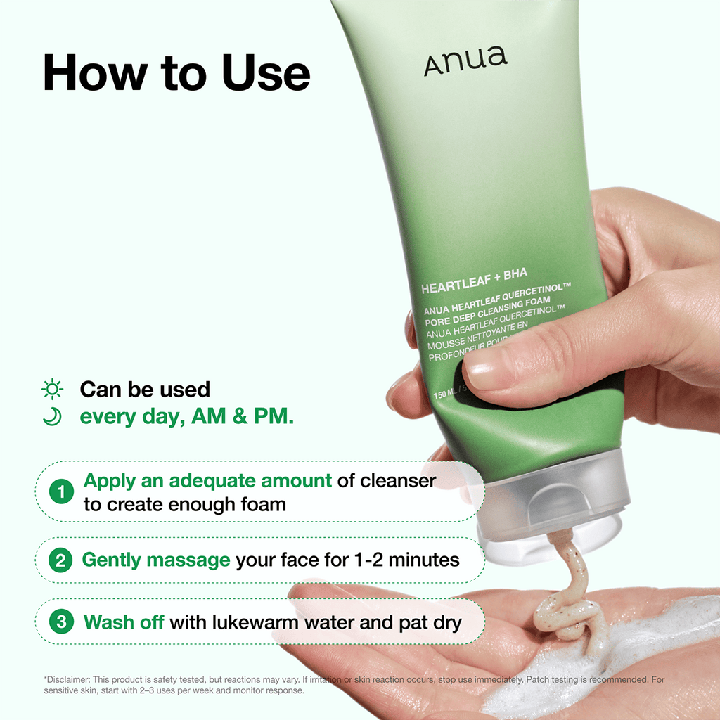 Anua Heartleaf Quercetinol Pore Deep Cleansing Foam – 150ml