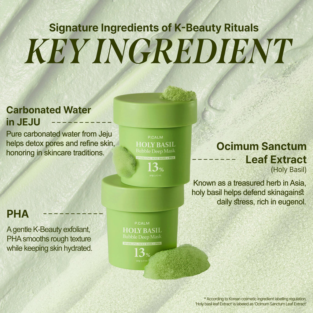 P.CALM Holy Basil Bubble Deep Mask – 90g