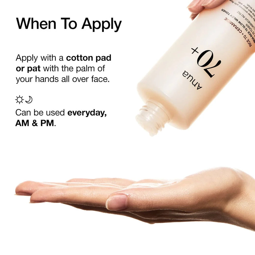 Anua Rice 70 Glow Milky Toner – 250 mL